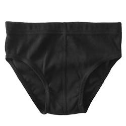 HERMKO 2850 Jungen Slip Unterhose für Jungs Sportslip ohne Bein 100% Bio-Baumwolle, Farbe:schwarz, Größe:116 von HERMKO