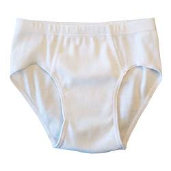 HERMKO 2850 Jungen Slip Unterhose für Jungs Sportslip ohne Bein 100% Bio-Baumwolle, Farbe:weiß, Größe:104 von HERMKO