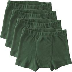 HERMKO 2900 4er Pack Jungen Pants - Reine Bio-Baumwolle, Farbe:Olive, Größe:128 von HERMKO