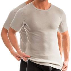 HERMKO 3840 2er Pack Herren Kurzarm Shirt (Weitere Farben), 100% Bio-Baumwolle, Größe:D 8 = EU XXL, Farbe:grau von HERMKO