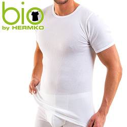 HERMKO 3848 Herren Bio Kurzarm Shirt Doppelripp 2er Pack, Größe:D 10 = EU 4XL, Farbe:weiß von HERMKO