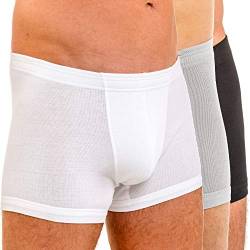 HERMKO 3901 3er Pack Herren Boxershorts Pant aus 100% Bio-Baumwolle, Größe:D 9 = EU 3XL, Farbe:Mix w/s/g von HERMKO