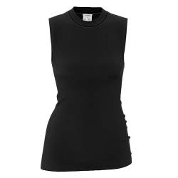 HERMKO 40100 Damen Top, Blazershirt aus Wolle/Tencel, Farbe:schwarz, Größe:36/38 (S) von HERMKO