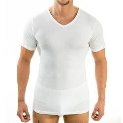 HERMKO 4880 Herren Kurzarm Shirt mit V-Ausschnitt, Business Unterhemd aus 100% Bio-Baumwolle von HERMKO