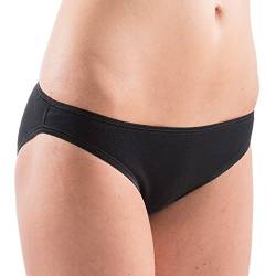HERMKO 5032 Damen Mini Slip (Bikini-Form) aus Cotton/elastan, Farbe:schwarz, Größe:36/38 (S) von HERMKO