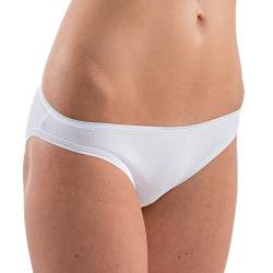 HERMKO 5032 Damen Mini Slip (Bikini-Form) aus Cotton/elastan, Farbe:weiß, Größe:32/34 (XS) von HERMKO