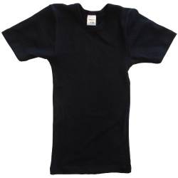 HERMKO 62810 Kinder Funktionswäsche Kurzarm Shirt, Funktionsunterhemd für Mädchen und Jungen, Farbe:schwarz, Größe:164 von HERMKO