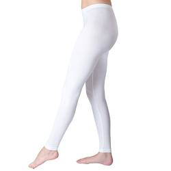 HERMKO 7720 Damen Legging Women Leggins Lady Leggings Hose lang aus der Soft Faser Modal von Lenzing, Farbe:weiß, Größe:40/42 (M) von HERMKO