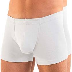 HERMKO 8900 2er Pack Herren Boxer Shorts Unterhose, Größe:D 7 = EU XL, Farbe:weiß von HERMKO