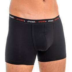 HERMKO 8950 Herren Pant Boxershorts mit Webbund, Größe:D 9 = EU 3XL, Farbe:schwarz - Sport von HERMKO