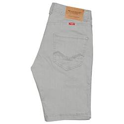 Hero Herren Denim Bermuda Stretch Jeans Hose Short Outdoorjeans (W32, Steel Grey) von HERO BY JOHN MEDOOX