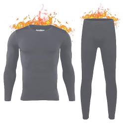 HEROBIKER Thermo-Unterwäsche-Set für Herren, Ski- und Winterunterwäsche, mit Fleece gefüttert - - XX-Large von HEROBIKER