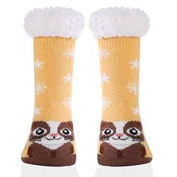 HERYEBING DOXILA Kinder Socken für Mädchen Jungen Lustige Socken Geschenke Bunte Weich Neuheit Kindersocken Gelb Kätzchen 5-8 Jahre (M) von HERYEBING