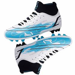 HESBITEUL Fußballschuhe Herren Anti-Rutsch-Spikes Fußballschuhe Professionelle Spikes Fußballspiel Schuhe Jungen Fußballschuhe Schnürsenkel Training Sportschuhe von HESBITEUL