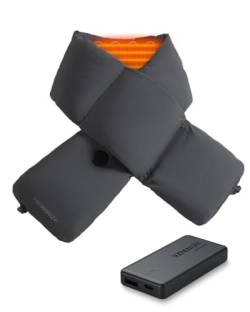 HEWINZE Beheizbarer Schal mit 3-stufige Temperatureinstellung, Ausgestattet mit Batterien von HEWINZE
