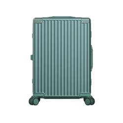 HEWOOJA Reisekoffer Aluminiumrahmen-Koffer, leiser Universal-Rollenkoffer, Boarding-Koffer, Trolley-Koffer, Männer und Frauen Trolley (Color : Green, Size : A) von HEWOOJA