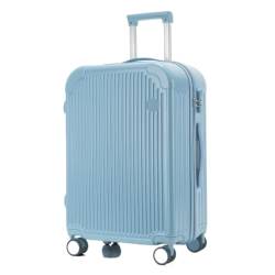 HEWOOJA Reisekoffer Empfohlener Koffer for Männer und Frauen, robuster und langlebiger Trolley-Koffer, leiser Rollkoffer for Einsteigen Trolley (Color : Blue, Size : 18IN) von HEWOOJA