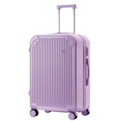 HEWOOJA Reisekoffer Empfohlener Koffer for Männer und Frauen, robuster und langlebiger Trolley-Koffer, leiser Rollkoffer for Einsteigen Trolley (Color : Purple, Size : 26IN) von HEWOOJA