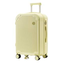 HEWOOJA Reisekoffer Empfohlener Koffer for Männer und Frauen, robuster und langlebiger Trolley-Koffer, leiser Rollkoffer for Einsteigen Trolley (Color : Yellow, Size : 20IN) von HEWOOJA