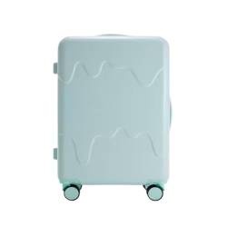 HEWOOJA Reisekoffer Multifunktionaler Trolley-Koffer, geräuschloser Radkoffer mit Getränkehalter, Lade-Boarding-Passwort-Koffer Trolley (Color : Blue, Size : 20in) von HEWOOJA