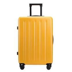 HEWOOJA Reisekoffer Neuer Koffer Boarding Code Box Koffer Ins Mode Leder Koffer Trolley Koffer for Männer und Frauen Trolley (Color : Yellow, Size : A) von HEWOOJA