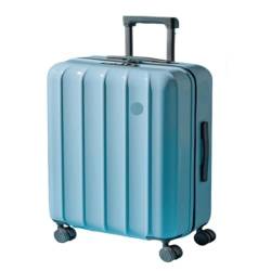 HEWOOJA Reisekoffer Winter-20-Zoll-Boarding-Koffer for Damen, 24-Zoll-Koffer, Trolley-Koffer, Herren-Passwortbox Trolley (Color : Blue, Size : 20in) von HEWOOJA