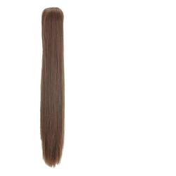 Pferdeschwanz-Verlängerung Long Ponytail Extension, 24" Straight Claw Clip Ponytail Hair Extensions Natural Looking Heat Resistant Synthetic Ponytail Hairpiece for Women Pferdeschwanz-Haarteil für Fra von HEXEH