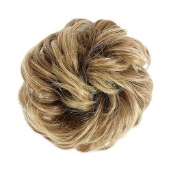 Smutsigt hårbulle (1/2 Stück) Dutt-Pferdeschwanz-Haarverlängerungen for Frauen, Mädchen, Kinder, synthetische lockige Donut-Chignon-Haarteile, elastisches Haarband, Hochsteckfrisur, Chignon, flauschig von HEXEH