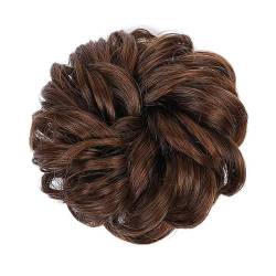 Smutsigt hårbulle (1/2 Stück) Dutt-Pferdeschwanz-Haarverlängerungen for Frauen, Mädchen, Kinder, synthetische lockige Donut-Chignon-Haarteile, elastisches Haarband, Hochsteckfrisur, Chignon, flauschig von HEXEH