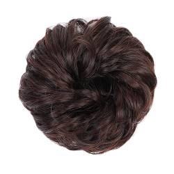 Smutsigt hårbulle (1/2 Stück) Dutt-Pferdeschwanz-Haarverlängerungen for Frauen, Mädchen, Kinder, synthetische lockige Donut-Chignon-Haarteile, elastisches Haarband, Hochsteckfrisur, Chignon, flauschig von HEXEH