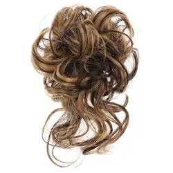 Smutsigt hårbulle Stücke lockiges gewelltes Haarknoten-Haargummi for Frauen, unordentlicher Dutt-Haarteil, synthetische, zerzauste Hochsteckfrisur-Haarknoten, Verlängerung, elastisches Haarband Bulle- von HEXEH