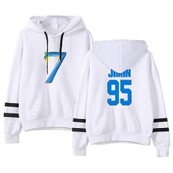 Map of The Soul 7 Pullover Hoodie Unisex Sweatshirts Anime Weiß Kapuzenpullover für Army V RM Jimin Jin Jung Kook J-Hope Suga XXS-4XL,Jimin,M von HEY XQ