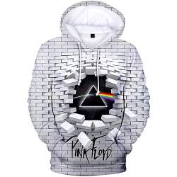 Pink Floyd Hoodie Pullover T-Shirts Sweatshirts 3D-Druck Polyester Perfekt für Damen Herren Fans,H1,L von HEY XQ