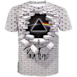 Pink Floyd Hoodie Pullover T-Shirts Sweatshirts 3D-Druck Polyester Perfekt für Damen Herren Fans,T1,L von HEY XQ