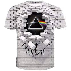 Pink Floyd Hoodie Pullover T-Shirts Sweatshirts 3D-Druck Polyester Perfekt für Damen Herren Fans,T1,XXL von HEY XQ