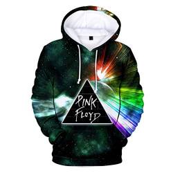 Pink Floyd Sweatshirt Kapuzenpullover Herren T-Shirts 3D-Druck Polyester Hoodie Pullover Perfekt für Männer Damen Fans S-4XL,H2,L von HEY XQ