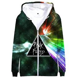 Pink Floyd Sweatshirt Kapuzenpullover Herren T-Shirts 3D-Druck Polyester Hoodie Pullover Perfekt für Männer Damen Fans S-4XL,K2,XL von HEY XQ