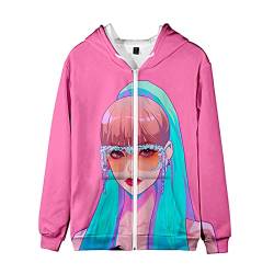 Unisex Kpop Hoodie Pullover Lisa Jennie Jisoo Rose Fanartikel Kpop Fashion Sweatshirt Jumper Perfekt für Herren Damen Mädchen Fans,LS-Lisa,S von HEY XQ