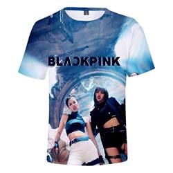 Unisex Kpop Pullover Hoodie T Shirt Jisoo Lisa Rose Jennie Kapuzenpullover 3D-Druck Sweatshirt Jumper Perfekt für Herren Damen Mädchen Fans,TX-BP001,L von HEY XQ