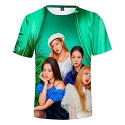 Unisex Kpop Pullover Hoodie T Shirt Jisoo Lisa Rose Jennie Kapuzenpullover 3D-Druck Sweatshirt Jumper Perfekt für Herren Damen Mädchen Fans,TX-BP002,M von HEY XQ