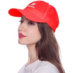 HEYANN Basecap Herren,Trucker Cap Herren Unisex Baseball Kappen Outdoor Hut Atmungsaktive Schnell Trocknend Sommer Basecap Frauen Männer Einstellbare Baseballmütze (Rot) von HEYANN