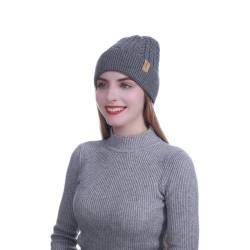 HEYANN Winter Strickmütze Damen Schirmmütze Twist Strickmütze Schädel Cap Beanie Mütze Hüte Mützen Caps Gestrickte Damen Unisex Mütze für Skifahren Sport (Grau) von HEYANN