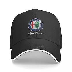 Baseball Cap Herren Snapback Cap für Herren Damen Unisex für Alfa Romeo Giulia Stelvio Giulietta GT 156 Baseball Caps für Herren Autofans Hüte,A von HEYCE