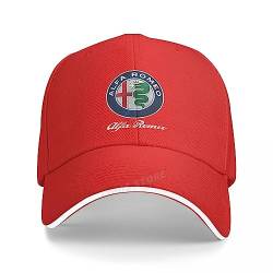 Baseball Cap Herren Snapback Cap für Herren Damen Unisex für Alfa Romeo Giulia Stelvio Giulietta GT 156 Baseball Caps für Herren Autofans Hüte,F von HEYCE