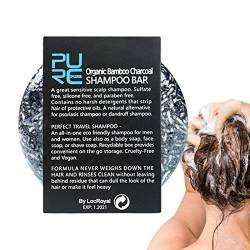 Riegel-Shampoo für das Haar - Natürliche Shampoo-Seife mit Bambuskohle,Handgemachtes festes Seifenshampoo für lockiges Haar und strapaziertes trockenes Haar, Fett reinigen Heyce von HEYCE