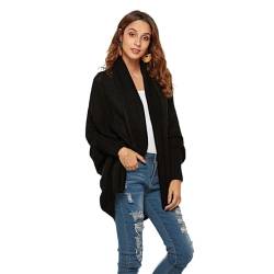 HEYPORK Damen Herbst Winter Warm Bequem Pullover Casual Mode Strickjacke Strickpullover Frauen Winter Pullover Strickpullover Strickjacke Jacke Pullover(A Schwarz, Einheitsgröße) von HEYPORK