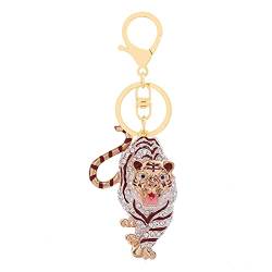 Niedlicher Tiger-Strass-Schlüsselanhänger, funkelnder Tier-Charm-Schlüsselanhänger, Anhänger, Hongpao, 28 von HEYU