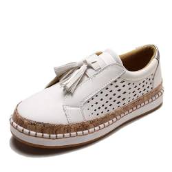 HFDHD Dotmalls Schuhe, 2024 Libiyi Schuhe Damen, Dotmalls Damen Ultra-Bequeme, atmungsaktive Sneakers, Bequeme Schuhe mit Fußgewölbeunterstützung für Damen (42,White) von HFDHD