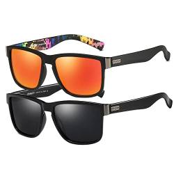 HGDGears Vintage Sonnenbrille,Männer und Frauen polarisierte Sonnenbrille,Fahren,Radfahren,Angeln,Reise,UV400-Schutz Sonnenbrille von HGDGears