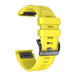 HHBYLEEE- 22 x 26 mm Smartwatch-Armbänder für Garmin Fenix 7 7X 6 6X Pro 5X 5 Plus 3 HR 935 Epix Schnellverschluss-Armband aus Silikon(O,26 mm) von HHBYLEEE